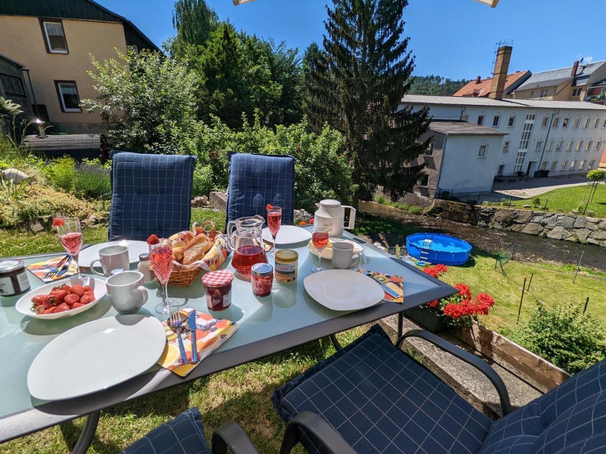 Апартаменти Urlaubstraum Mit Pool, Terrasse & Fluss Im Garten - Ut Зебніц Екстер'єр фото